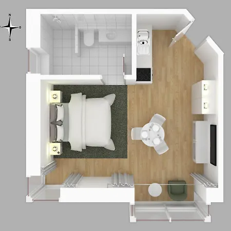Moderne Neue Zum Wohlfuehlen Im Boardinghouse Bed & Butter Apartment Hasbergen
